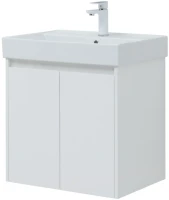 Тумба с раковиной Aquanet Nova Lite 60 белый глянец, с дверками