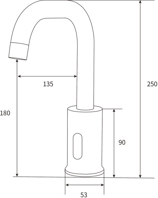 Смеситель для раковины beWash Photocell BWAM0BS869 сенсорный, хром