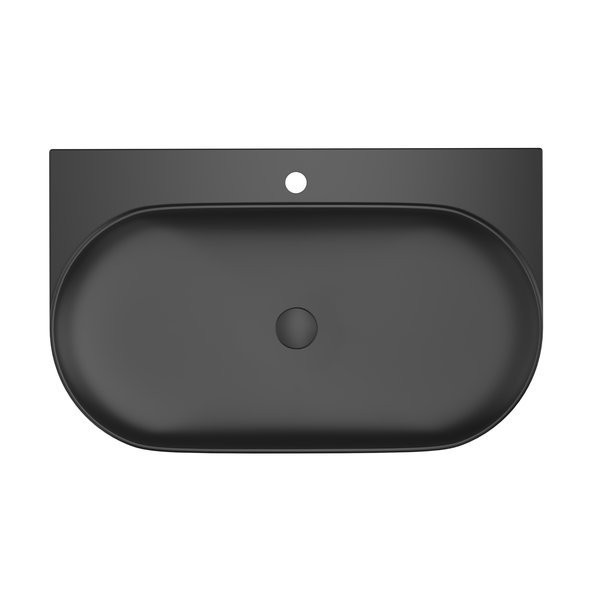 Консоль с раковиной Ravak Yard 80 матовая черная, раковина XJX0D280002 с отверстием под смеситель