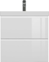 Мебель для ванной комнаты Cersanit Moduo 60, раковина Como 60, зеркало LED 010 base 60, с подсветкой