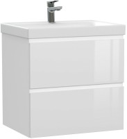 Мебель для ванной комнаты Cersanit Moduo 60, раковина Como 60, зеркало LED 010 base 60, с подсветкой