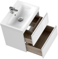 Мебель для ванной комнаты Cersanit Moduo 60, раковина Como 60, зеркало LED 010 base 60, с подсветкой