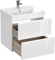 Мебель для ванной комнаты Cersanit Moduo 60, раковина Como 60, зеркало LED 010 base 60, с подсветкой