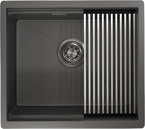 Мойка кухонная Granula Kitchen Space 5045U, графит матовый