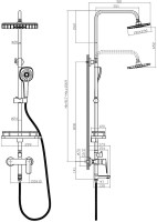Душевая стойка Rossinka RS27 RS27-46