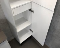 Шкаф пенал для ванной Comforty Сорренто светло-серый