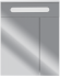 Зеркало-шкаф DIWO Коломна 60 см, навесное, прямоугольное, с подсветкой, белое
