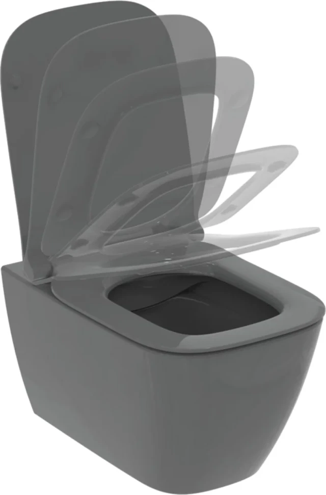 Комплект  Унитаз подвесной Ideal Standard I Life B T533058 безободковый, с микролифтом, технология RimLS+, серый + Система инсталляции для унитазов TE