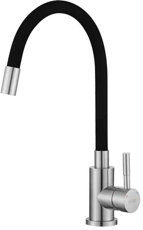 Смеситель для кухни ESKO Snake K44 B хром, черный, с гибким изливом