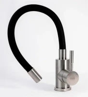 Смеситель для кухни ESKO Snake K44 B хром, черный, с гибким изливом Смеситель для кухни ESKO Snake K44 B хром, черный, с гибким изливом