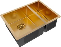 Комплект Мойка Paulmark Gerberg PM225944-BGL брашированное золото L + Измельчитель Bone Crusher BC 910-SL-Slim Line