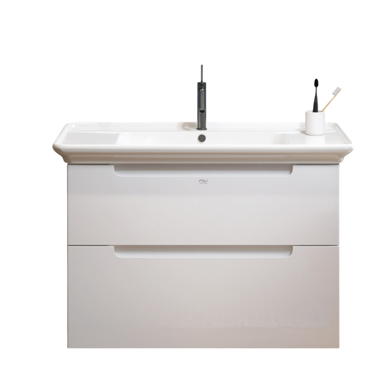 Тумба с раковиной Alavann Berta 105 подвесная, белая