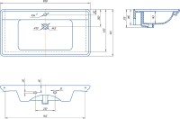 Тумба с раковиной Alavann Berta 105 подвесная, белая