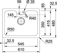 Мойка кухонная Franke Bell BCX 110-55 TL нержавеющая сталь Мойка кухонная Franke Bell BCX 110-55 TL нержавеющая сталь