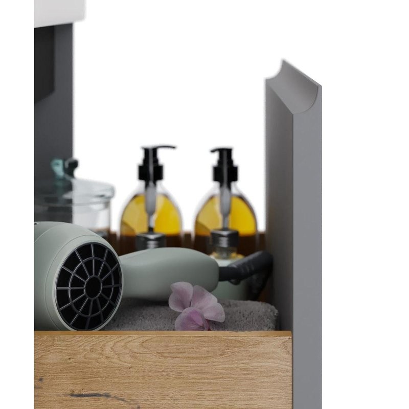 Тумба под раковину без столешницы Dreja Luxury 70 серый базальт