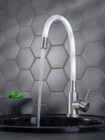 Смеситель для кухни РМС Sus124w SUS124W-016F белый, сталь