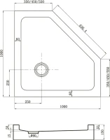 Поддон для душа Veconi Tezeo acrylic TZ-53B 100x100, черный Поддон для душа Veconi Tezeo acrylic TZ-53B 100x100, черный