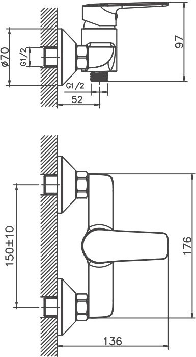 Смеситель для душа Haiba HB20563
