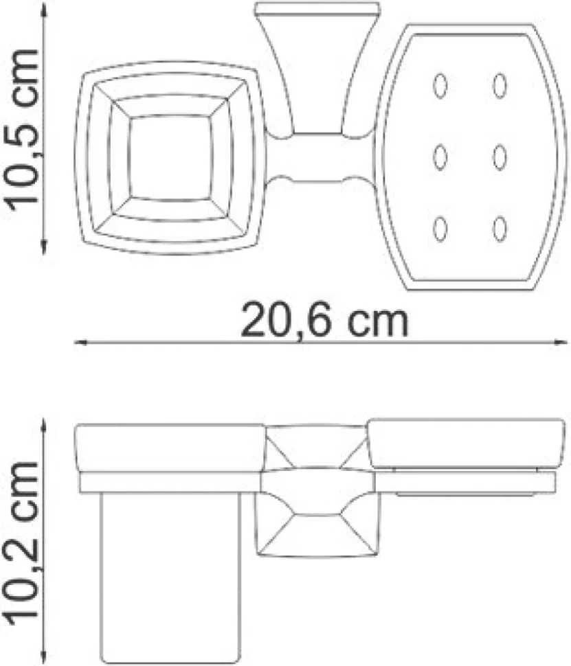 Набор Стакан Wasserkraft Wern K-2526 + Мыльница K-2529