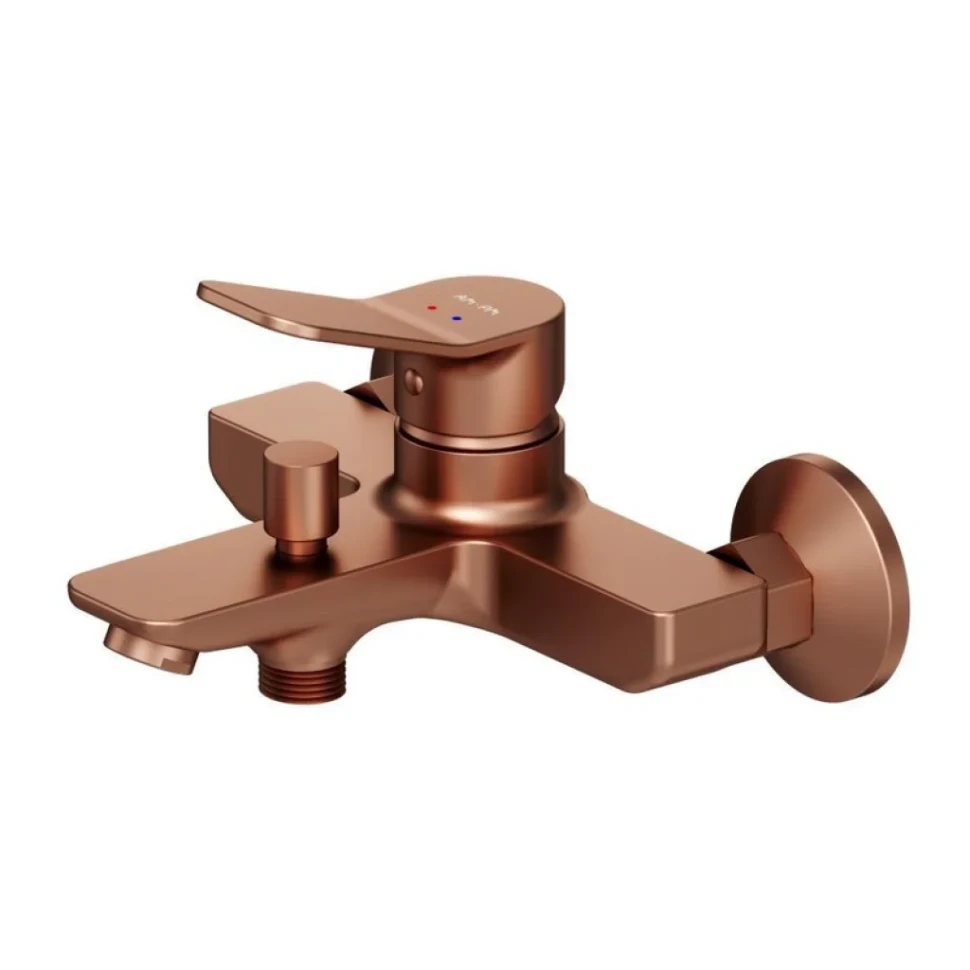 Смеситель для ванны с душем AM.PM X-Joy F85A10044 розовое золото