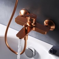 Смеситель для ванны с душем AM.PM X-Joy F85A10044 розовое золото Смеситель для ванны с душем AM.PM X-Joy F85A10044 розовое золото