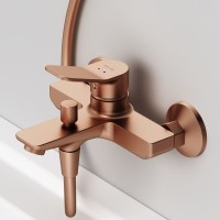 Смеситель для ванны с душем AM.PM X-Joy F85A10044 розовое золото Смеситель для ванны с душем AM.PM X-Joy F85A10044 розовое золото