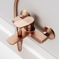 Смеситель для ванны с душем AM.PM X-Joy F85A10044 розовое золото Смеситель для ванны с душем AM.PM X-Joy F85A10044 розовое золото