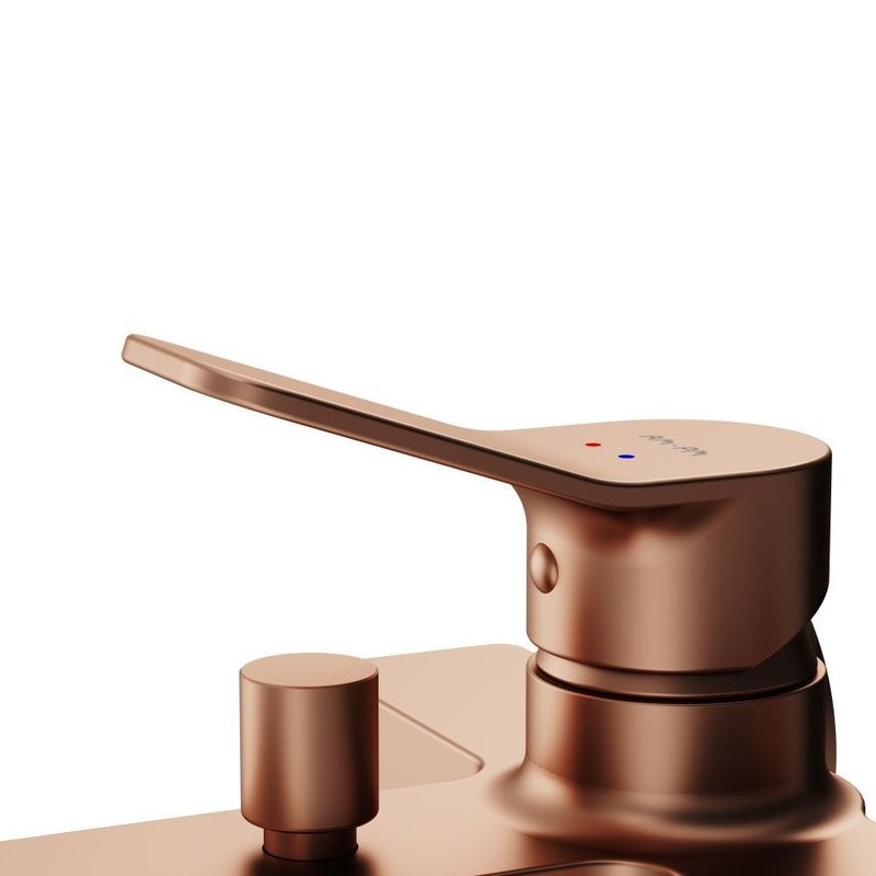 Смеситель для ванны с душем AM.PM X-Joy F85A10044 розовое золото