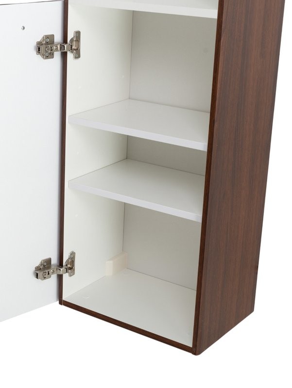 Шкаф-пенал для ванной BelBagno Due 40 подвесной, ручки сатиновый никель, noce