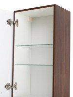 Шкаф-пенал для ванной BelBagno Due 40 подвесной, ручки сатиновый никель, noce