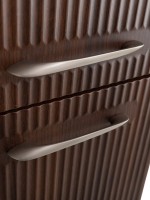 Шкаф-пенал для ванной BelBagno Due 40 подвесной, ручки сатиновый никель, noce