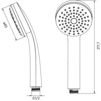 Душевая лейка IDDIS Hand Shower 0011F85I18