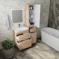 Мебель для ванной комнаты Style Line Атлантика 60 Люкс Plus, напольная, ясень перламутр