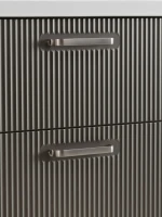 Мебель для ванной комнаты BelBagno Due 80 ручки матовый атласный никель, оружейная сталь