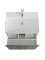 Тумба с раковиной BelBagno Due 60 ручки сатиновый никель, сатин