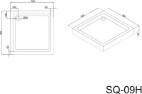 Поддон для душа Black&White Stellar Wind SQ-09H Поддон для душа Black&White Stellar Wind SQ-09H