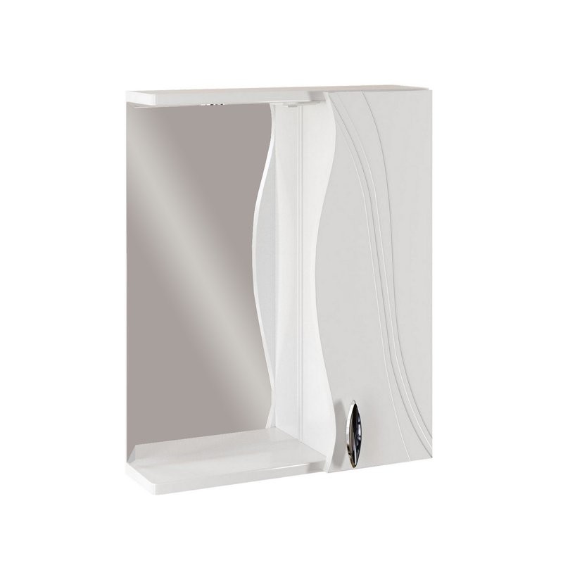 Зеркало Mixline Лима 55 правое с подсветкой, белое