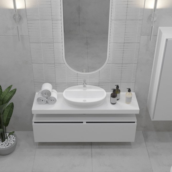 Тумба Armadi Art Flat Valessi Uno-S 140 белый глянец