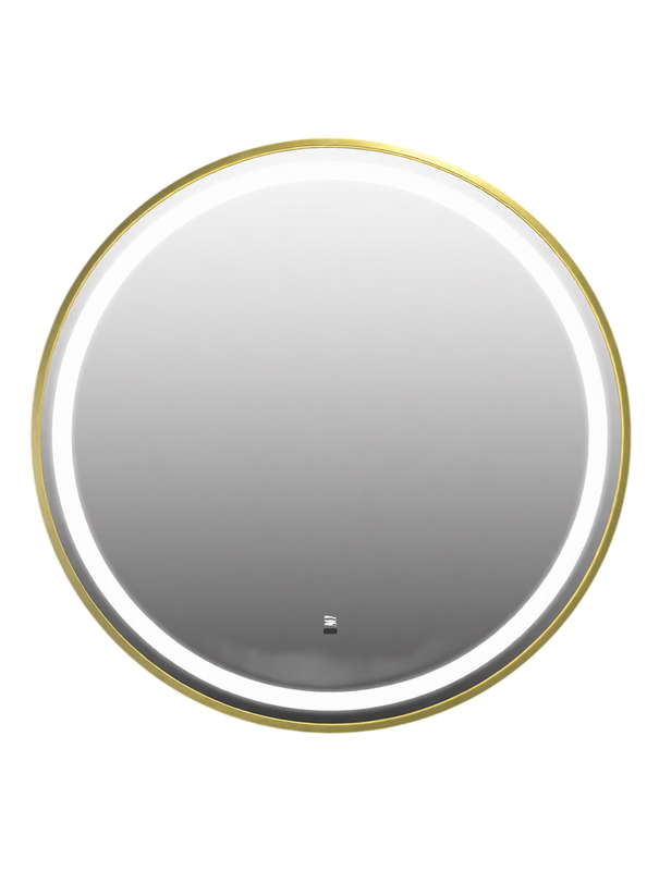 Зеркало круглое Comforty Лея 60 с подсветкой, бесконтактный сенсор, золото