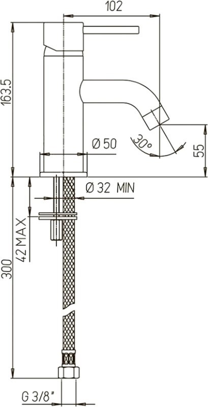 Смеситель для раковины Paini Cox 78PJ205 матовое золото PVD