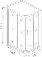 Душевой уголок Good Door Latte R-120-G-WE