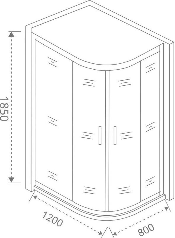 Душевой уголок Good Door Latte R-120-G-WE