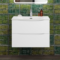 Тумба с раковиной BelBagno Marino-cer-n 70 подвесная, bianco lucido