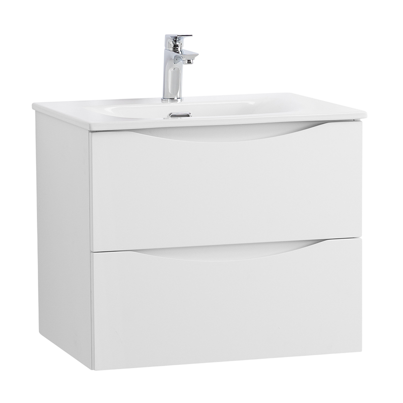 Тумба с раковиной BelBagno Marino-cer-n 70 подвесная, bianco lucido