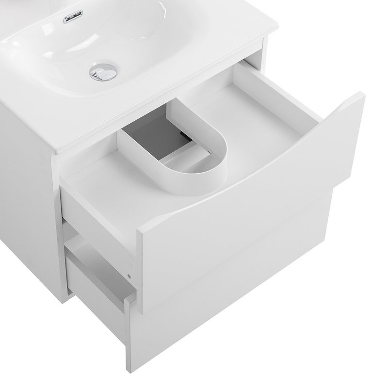 Тумба с раковиной BelBagno Marino-cer-n 70 подвесная, bianco lucido