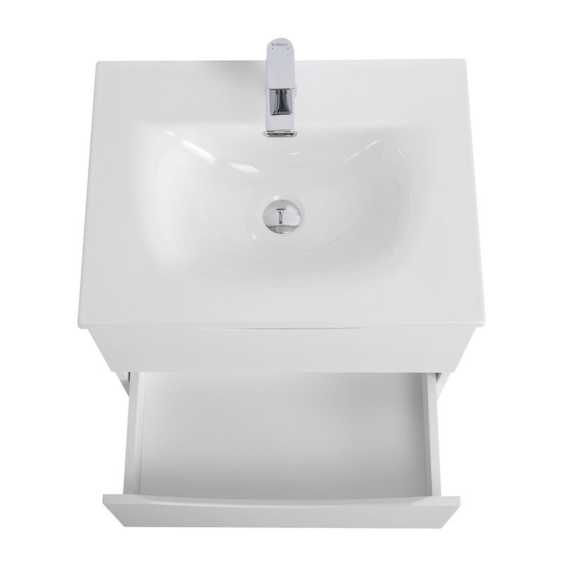 Тумба с раковиной BelBagno Marino-cer-n 70 подвесная, bianco lucido