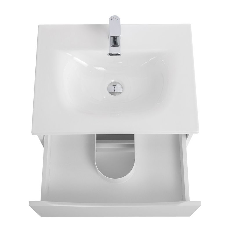 Тумба с раковиной BelBagno Marino-cer-n 70 подвесная, bianco lucido