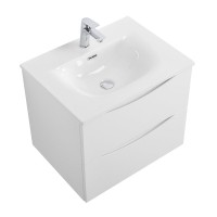 Тумба с раковиной BelBagno Marino-cer-n 70 подвесная, bianco lucido