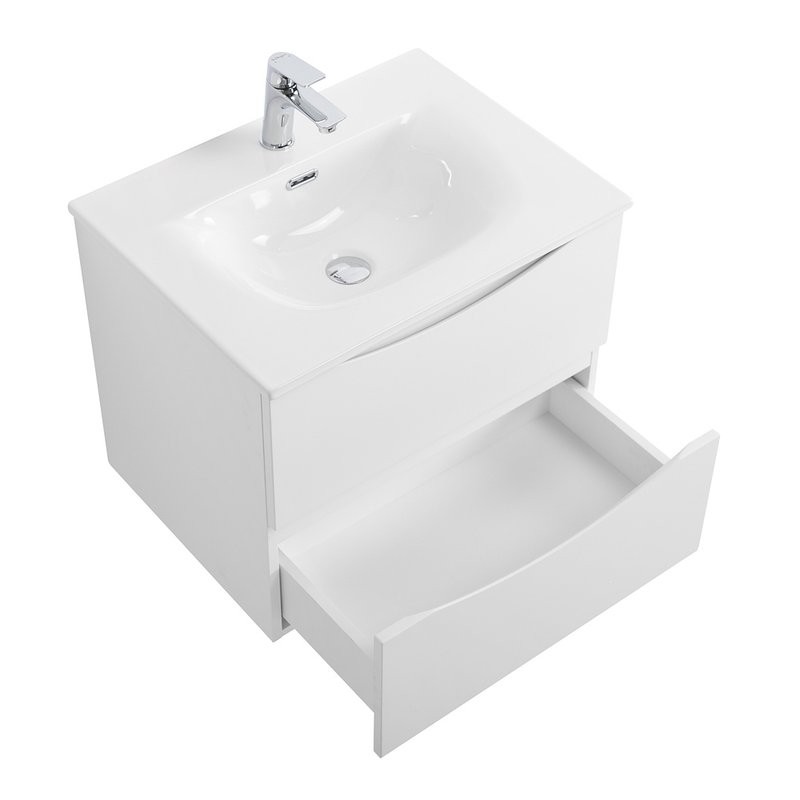 Тумба с раковиной BelBagno Marino-cer-n 70 подвесная, bianco lucido