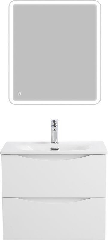 Тумба с раковиной BelBagno Marino-cer-n 70 подвесная, bianco lucido